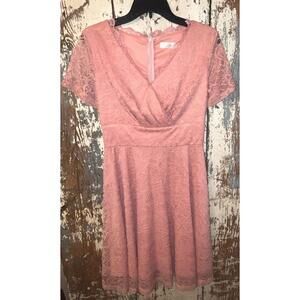 H.R. Homrain pink Lace dress, size Medium